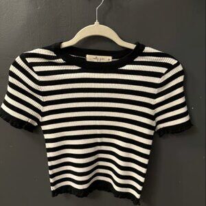 Molly Green striped crop top